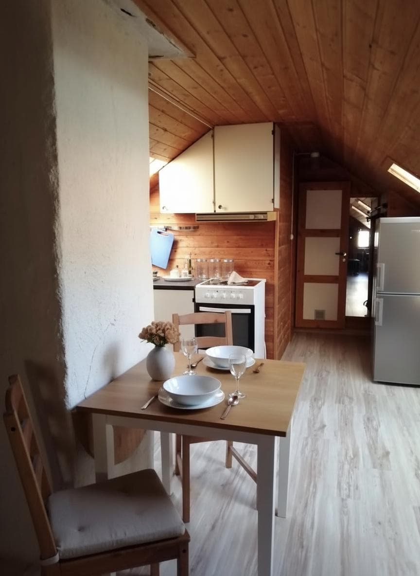 Kjøkken møblert i moderne stil